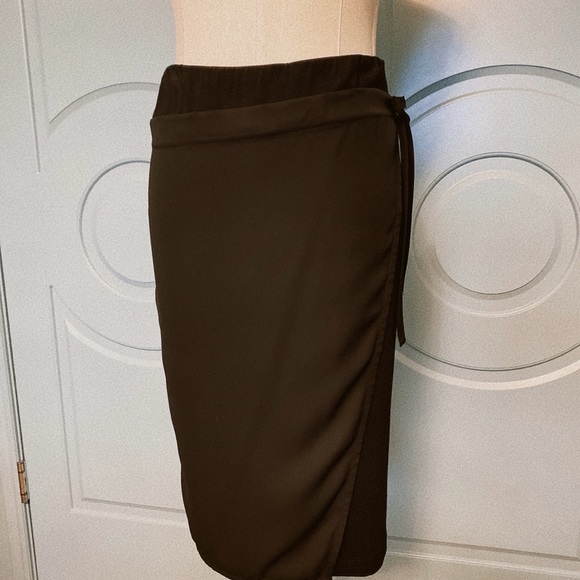Rudsak Marcelino Black Jersey/Chiffon Skirt Medium - Picture 5 of 11